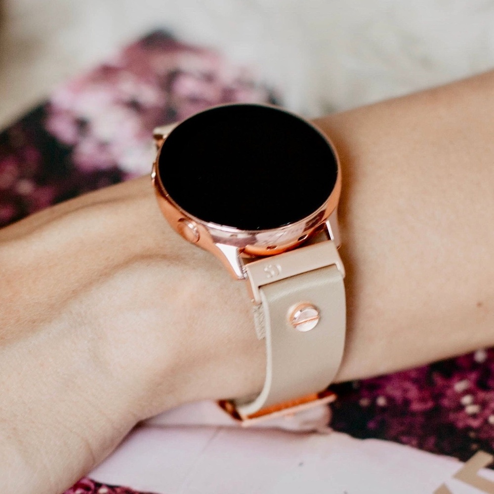 Galaxy Watch 42mm Cream Vegan Leather Band